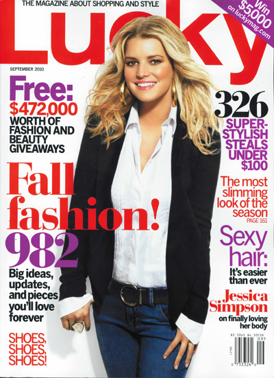 Jessica Simpson Fashion Police on We Love Colors  Lucky Magazine   September 2010