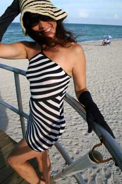 Striped Mini Dress.