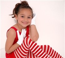 White Striped Kids Tights
