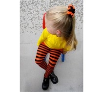 Colorful Black Striped Kids Tights