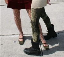 Colored Lurex Glitter Tights