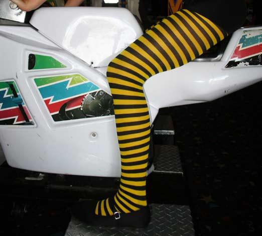 Black Striped Tights : 90s style tights holloween panyhose costumes