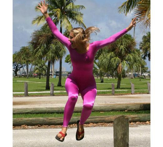 Long Sleeve Unitard :  we love colors fuchsia unitard dance