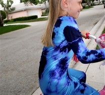 Kids Unitard Splash Colors and Hosiery