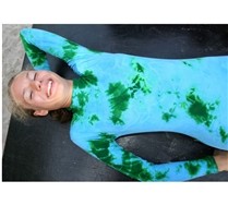 Colored Splash Color Turtle Neck Leotard