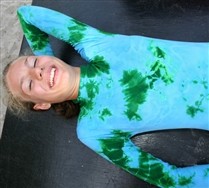Splash Color Turtle Neck Leotard