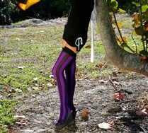 Vertical Striped Thigh Highs