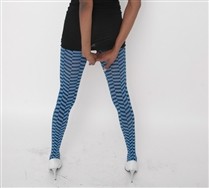Zig Zag Checkerboard Tights and Hosiery