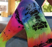 Colored Nylon/Lycra MicroFiber Splash Colors Tights