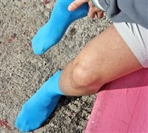 Colored Solid Color Mens Nylon Socks