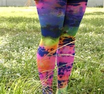 Plus Sized Splash Color Tights