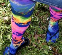 Plus Sized Splash Color Tights :  tights leggings patterned tights plus sized tights