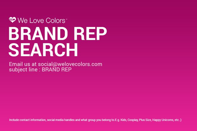 Brand Rep Search - We Love Colors