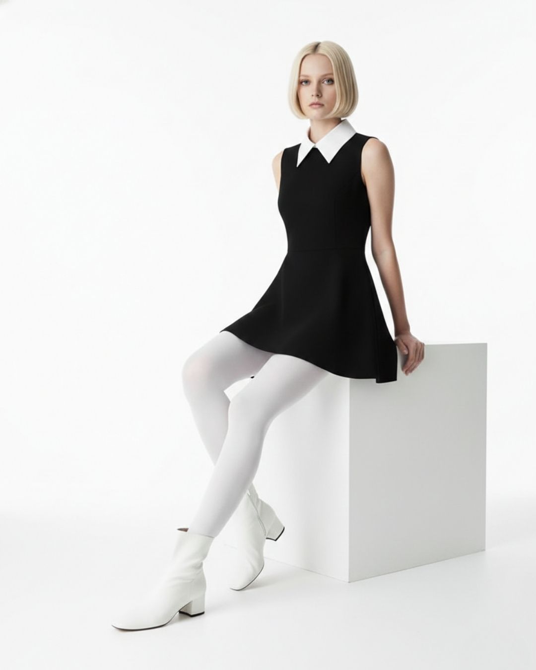 princess polly baby blue dress How to Wear Tights with Dresses