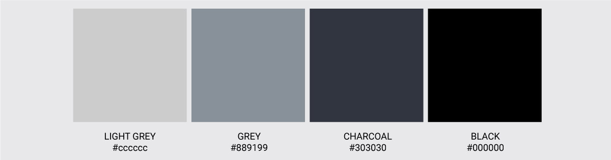 Color Palette We Love Colors Black Charcoal Grey Light Grey 2