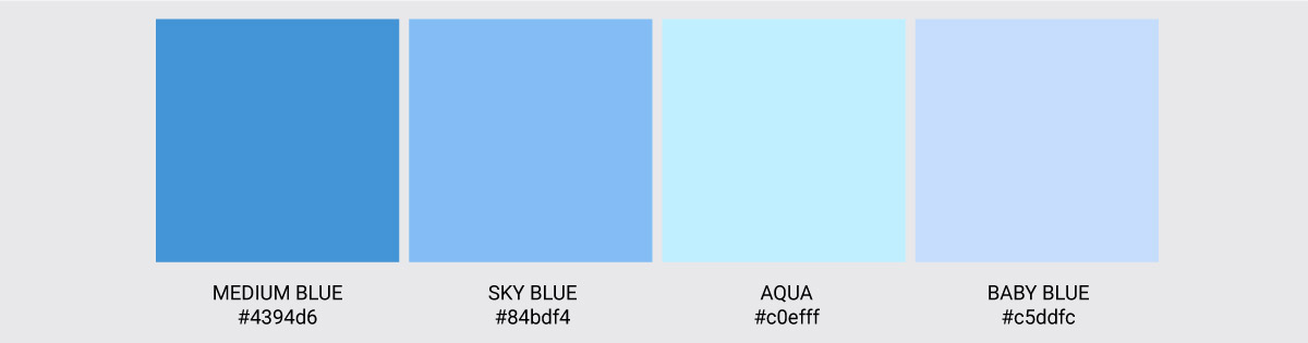 Color Palette We Love Colors Medium Sky Baby Blue Aqua 2