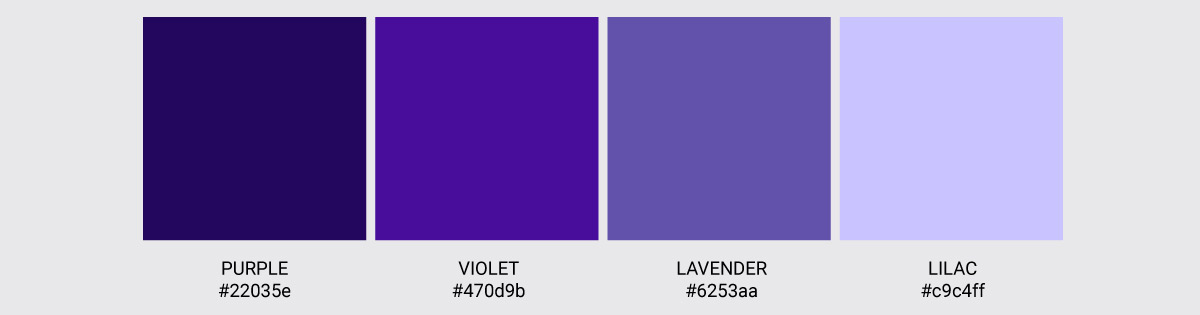 Color Palette We Love Colors Purple Violet Lavender Lilac 2