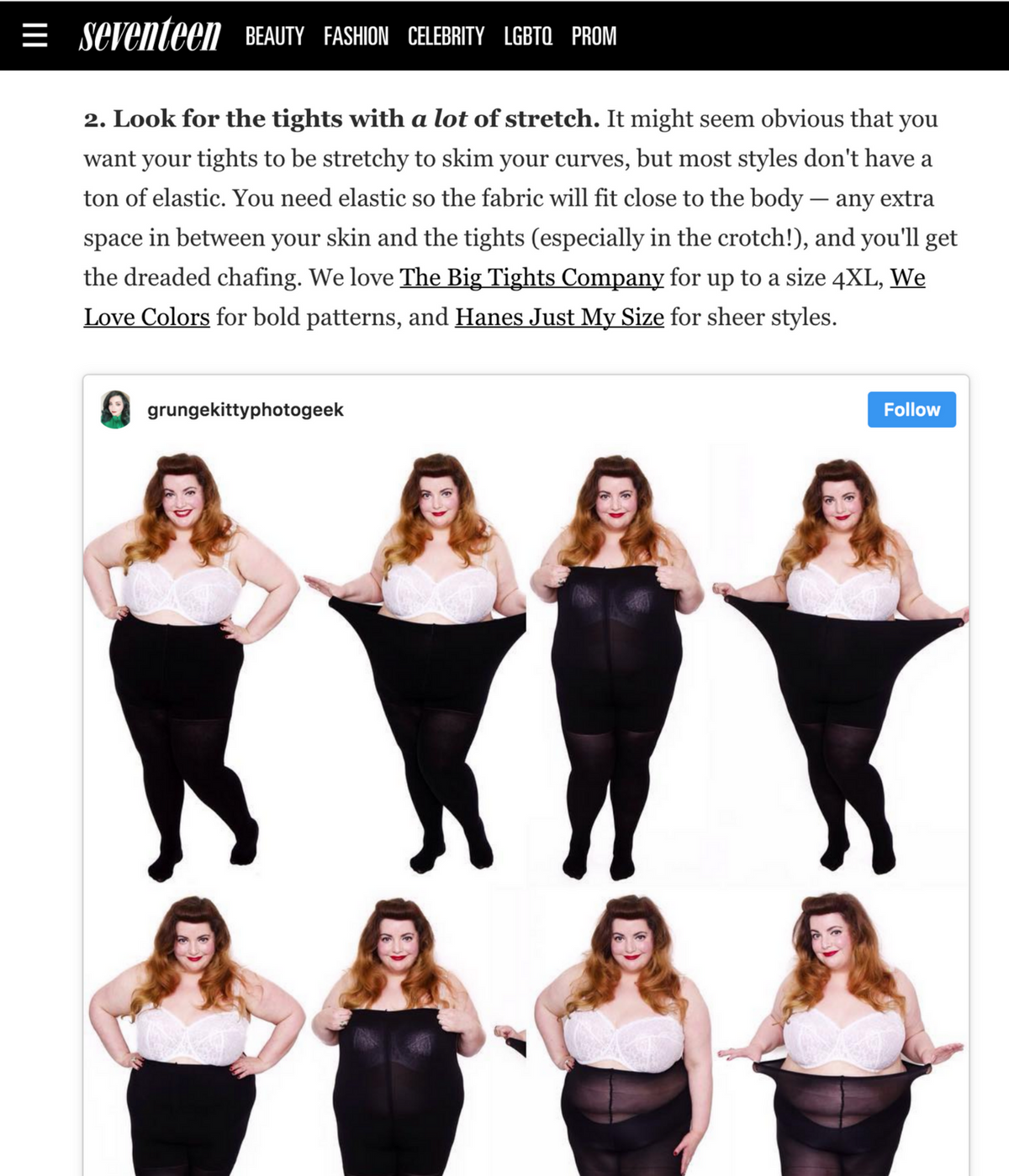 Seventeen Curvy Girl Style Tips