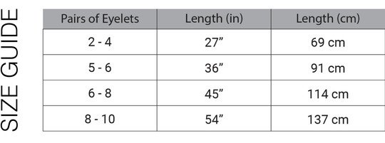 Shoelace Size Chart