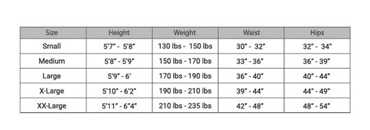 We Love Colors Size Chart