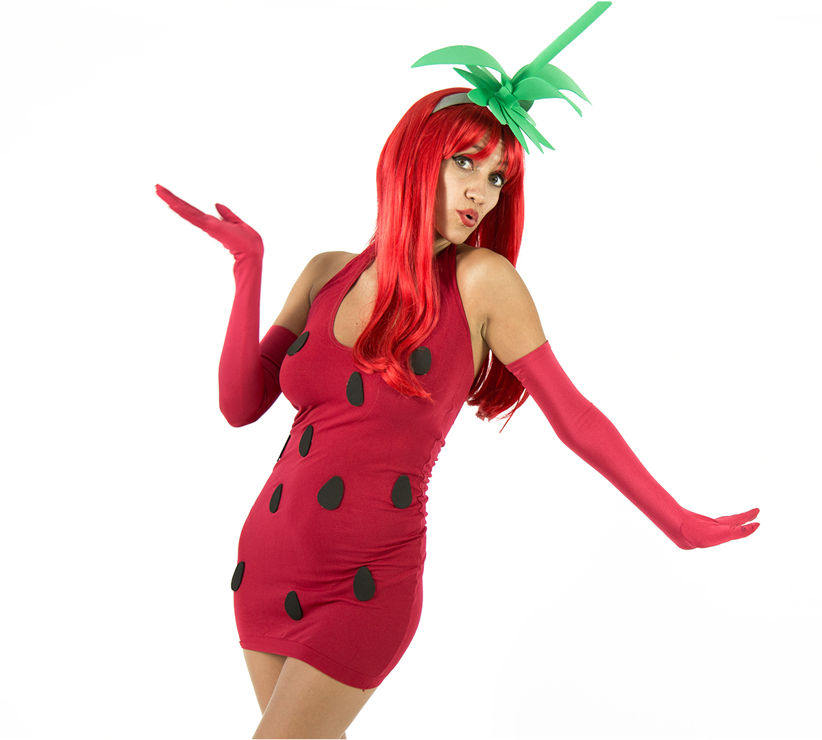 How To Make An Strawberry Costume For Halloween - We Love Colors