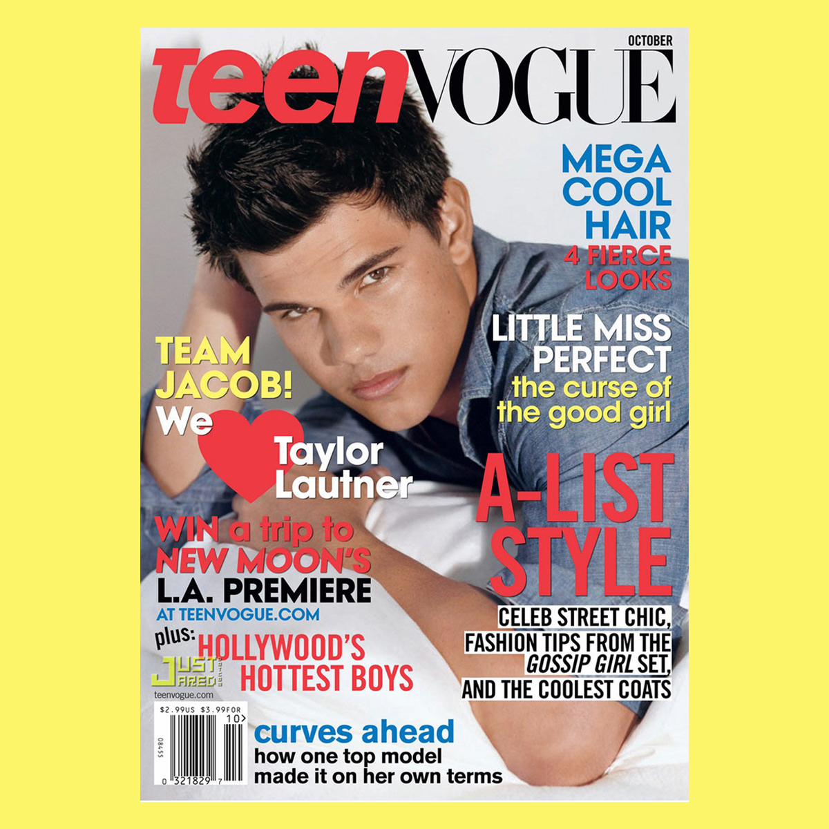 Teen Vogue, cover Taylor Lautner, september 2003