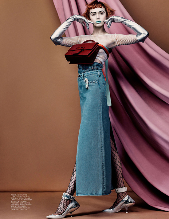 Interview Magazine Diamond Fishnet Tights 2016 Page