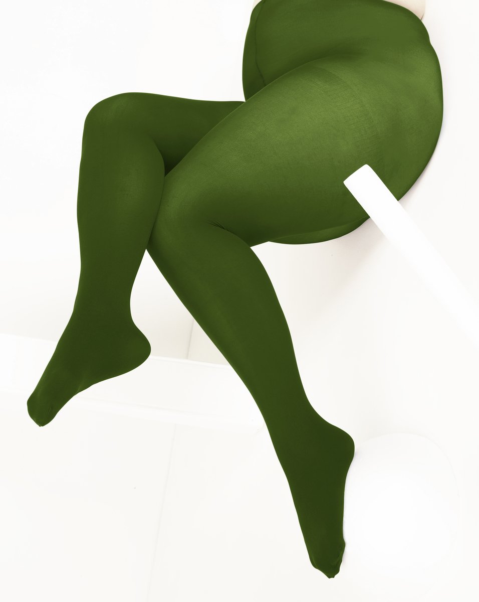 Olive Green Closeout Nylon Spandex Tights Style 1023 We Love Colors