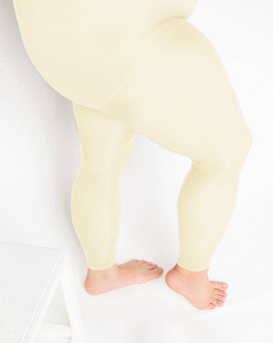 Ivory Plus Sized Nylon/Lycra Footless Tights Style 1041 We Love Colors