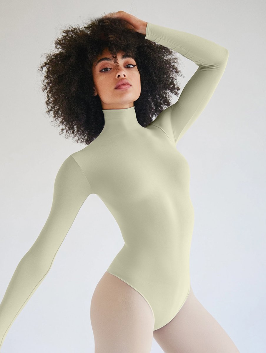 Lucky Clover Mock Neck Long Sleeve Bodysuit