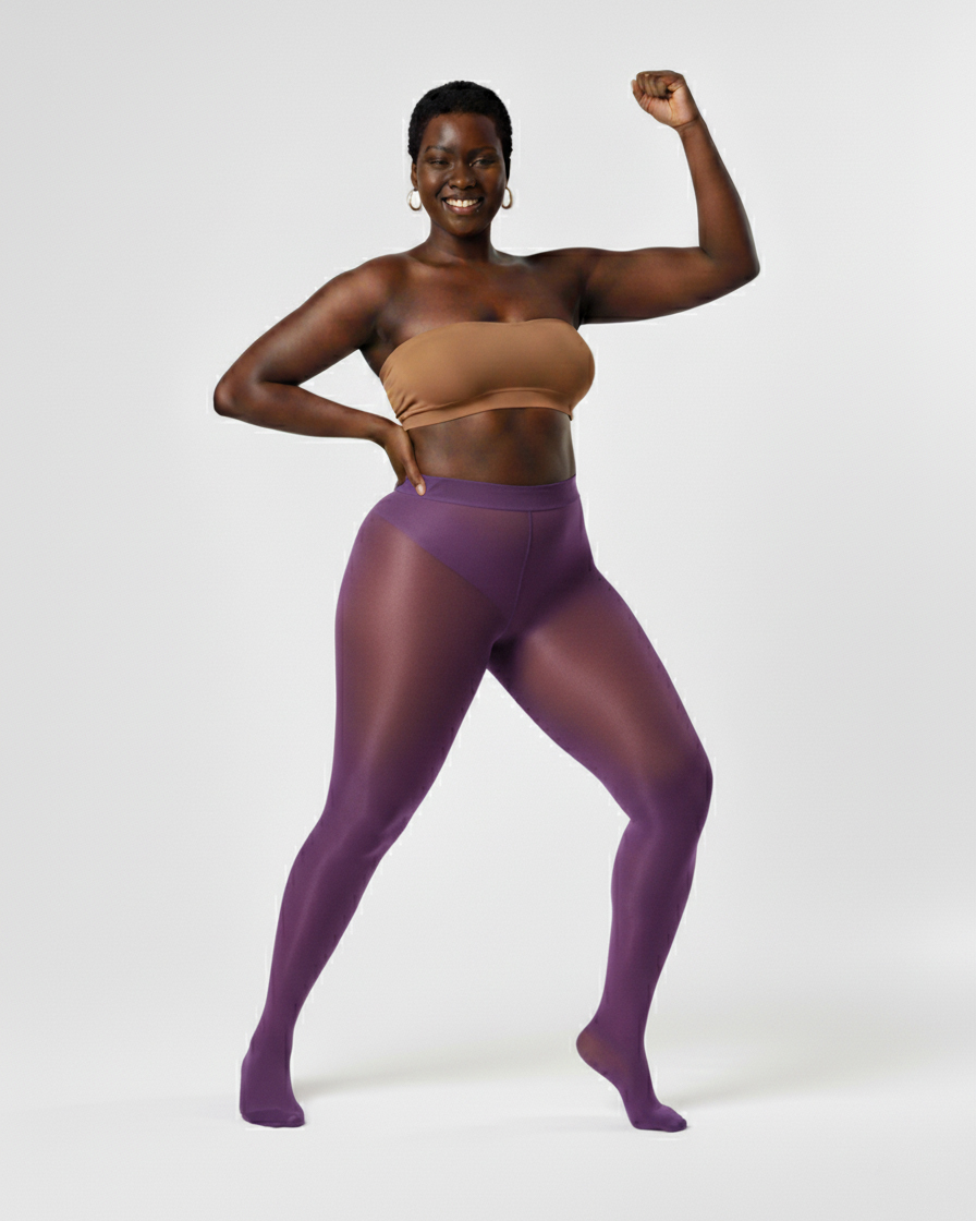 Amethyst 1003 Sheer Oily Glossy Tights Amethyst