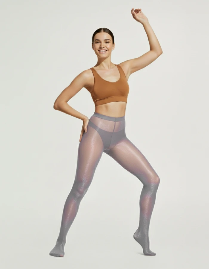 Light Grey 1003 Sheer Oily Glossy Tights Light Grey.Webp