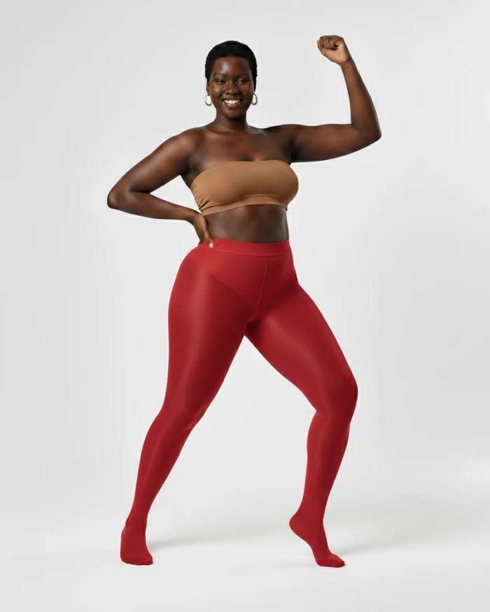 1003 Sheer Oily Glossy Tights Scarlet Red Nodefines.Webp