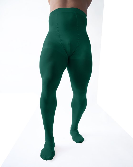 1008 M Hunter Green Men Opaque Tights