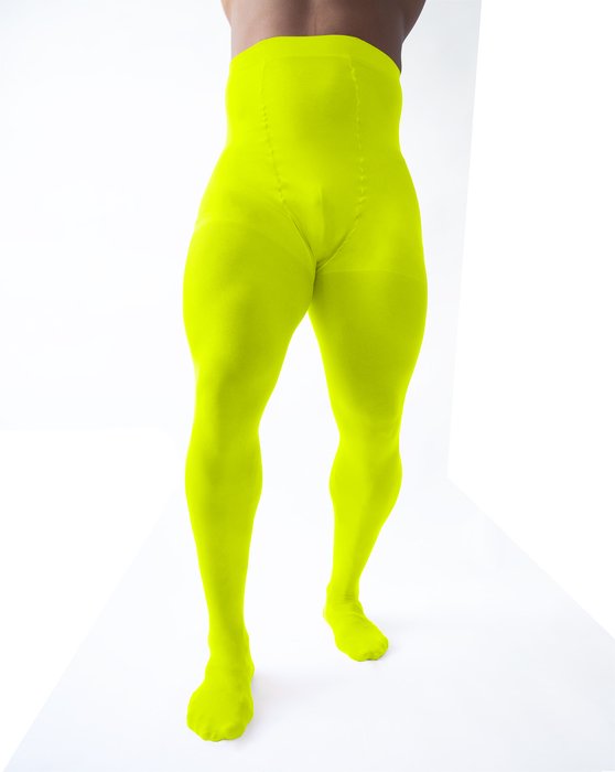 1008 M Neon Yellow Plus Sized Tights