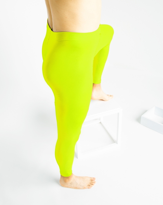 1025 M Neon Yellow Ankle Footless Tights