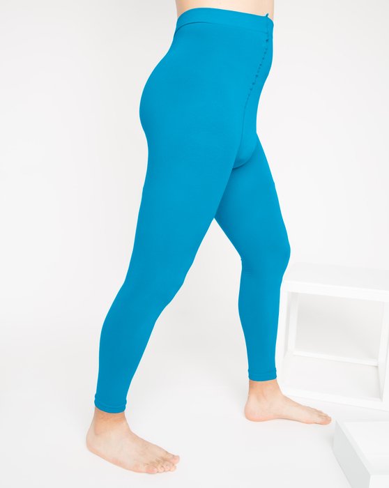 1025 M Turquoise Microfiber Footless Tights