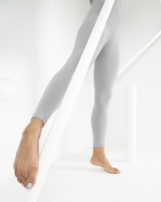 Grey Microfiber Ankle Length Footless Tights Style# 1025 | We Love Colors