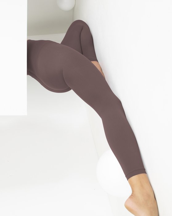 Mocha Microfiber Ankle Length Footless Tights Style# 1025 | We Love Colors