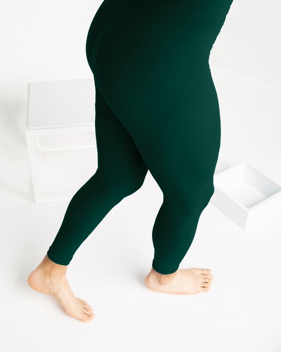 Hunter Green Microfiber Ankle Length Footless Tights Style# 1025 | We Love Colors