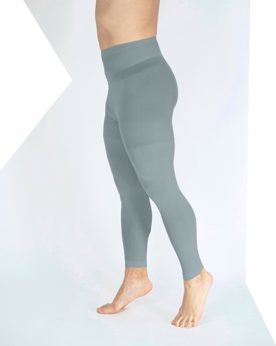 1041 M Grey Footless Plus Sized Tights