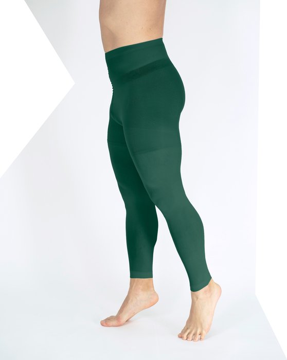 1041 M Hunter Green Male Footless Thin Tights