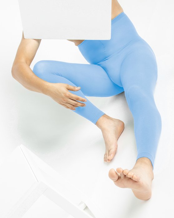 1041 M Sky Blue Footless Tights