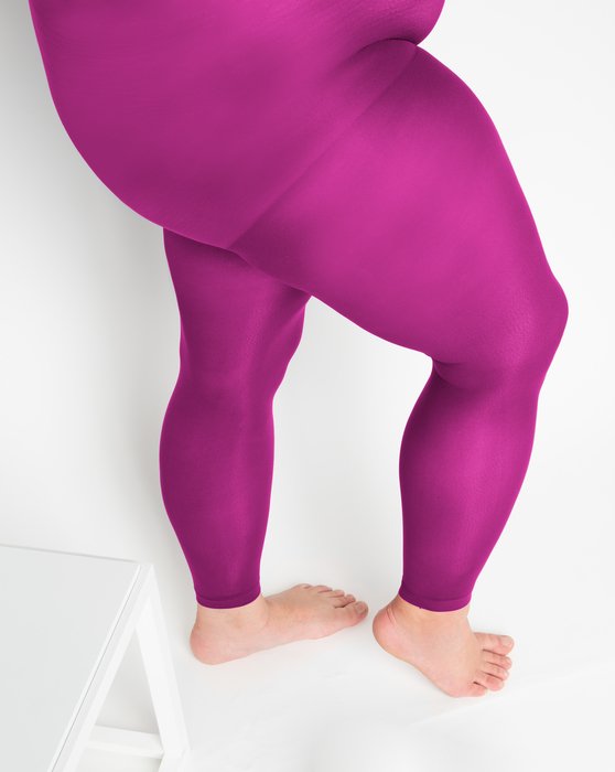 Fuchsia Plus Sized Nylon/Lycra Footless Tights Style# 1041 | We Love Colors