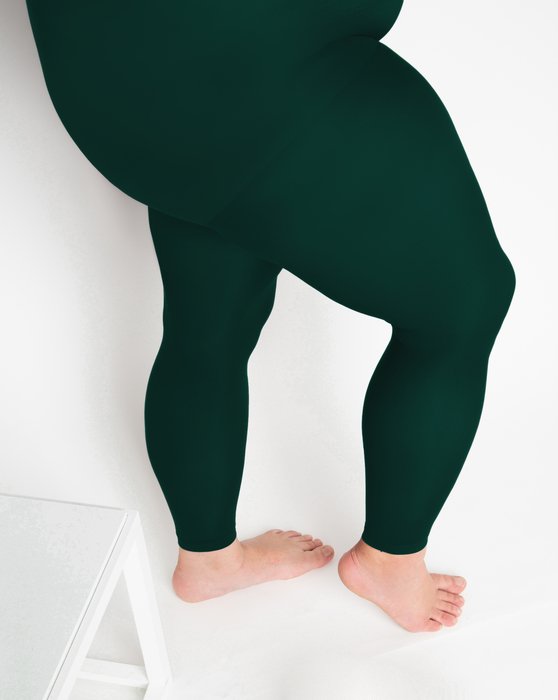 Hunter Green Plus Sized Nylon/Lycra Footless Tights Style# 1041 | We Love Colors