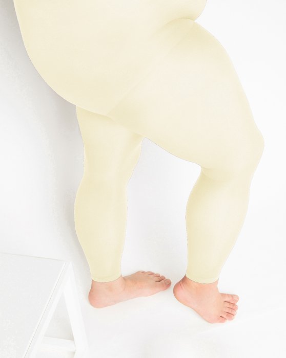 1041 W Ivory Plus Size Footless Tights