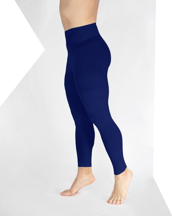 Navy Plus Sized Nylon/Lycra Footless Tights Style# 1041 | We Love Colors