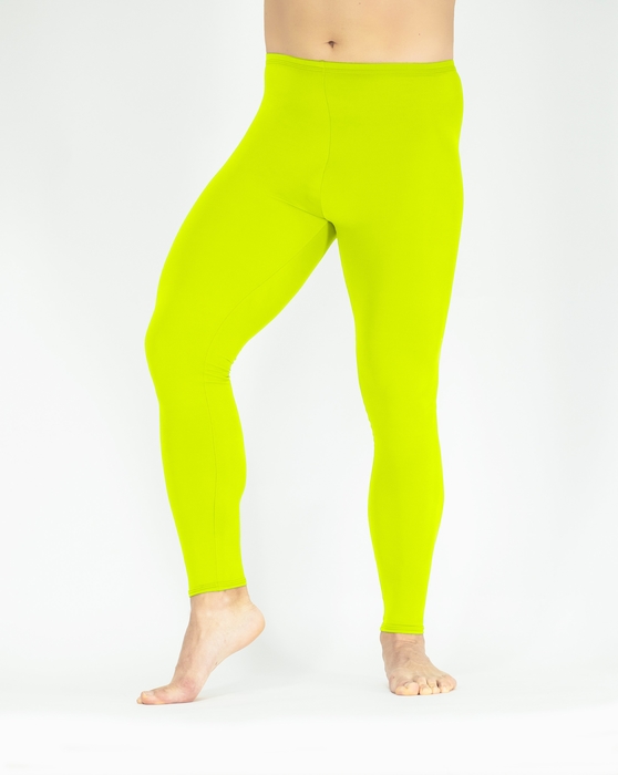 1047 M Neon Yellow Footless Performance Tights