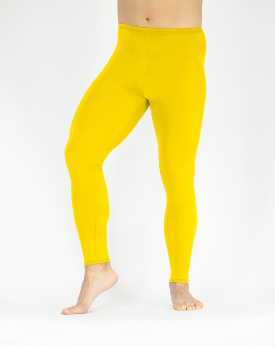 1047 M Yellow Footless Performance Tights