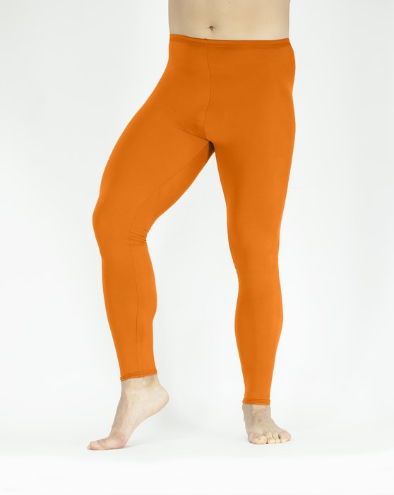 1047 Matte Neon Orange M Footless Performance Tights Leggings
